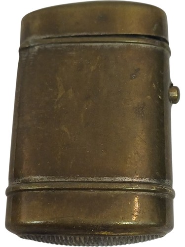 Vintage metal brass matchbox - metal,