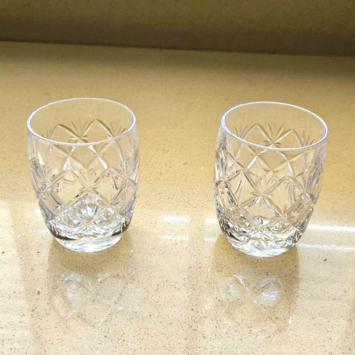 Pair cut glass - pair,