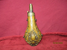 Antique Pre-Civil War G & JW Hawksley,  Musket Powder Flask , 8", (EMPTY)
