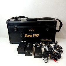 JVC S-VHS Video Camera Recorder GF-S1000 Hard Case & Accessories Only (Untested)