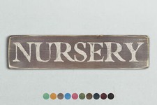NURSERY Vintage Style Wooden Sign. Shabby Chic Retro Home Gift