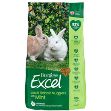 Burgess Excel Rabbit Food Nuggets With Mint Adult 16+ Weeks Old 1.5kg 3kg 10kg