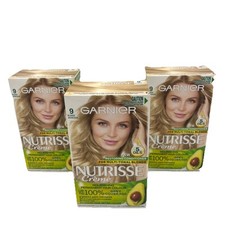3 X Garnier Nutrisse Ultra Creme Deep Nourishing Permanent Hair Dye 9 Blonde