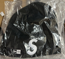 NEW Supreme New Era S Logo Beanie (FW24) (Black) - Free Shipping