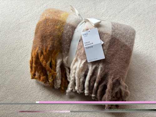 Faux mohair throw - throw, blanket