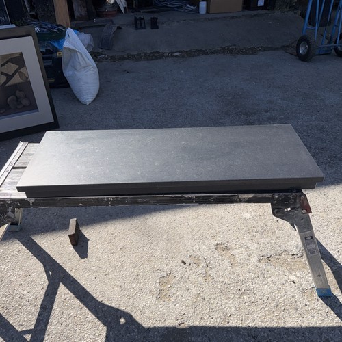 Black honed granite hearth - black,
