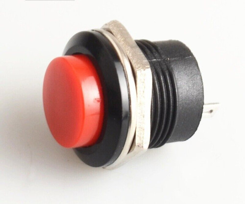 Red momentary push - red, button