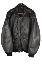REDSKINS Brown Leather Bomber Jacket size M Mens Type B32 Army & Civil Vintage