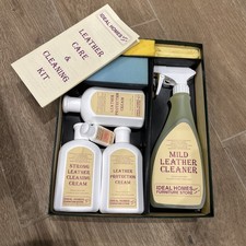 Ideal Homes Leather Sofa Care Kit Cleaning Cloths cream protection ink remover