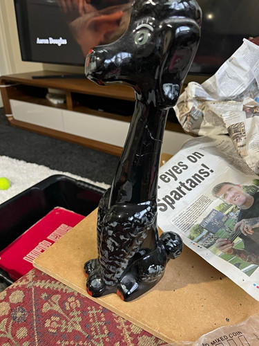 Unmarked poodle ceramic