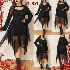 Plus Size Women Gothic Lace