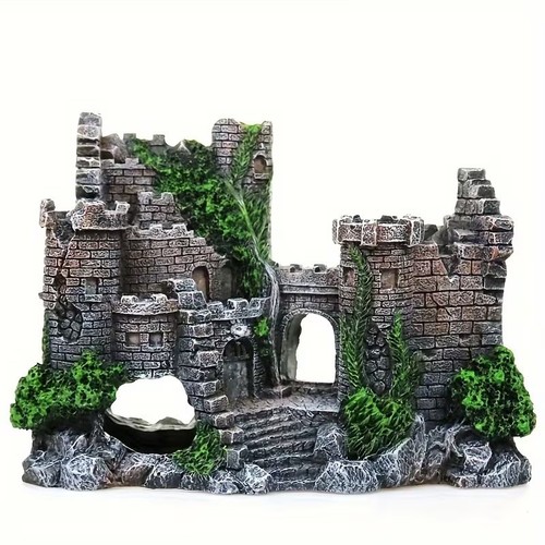 Aquarium fish tank castle - fish,