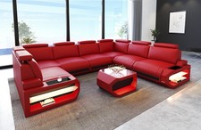 Sofa living area red black
