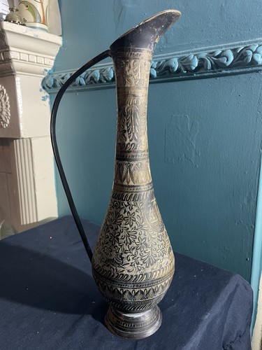 Vintage indian brass aftaba - indian,