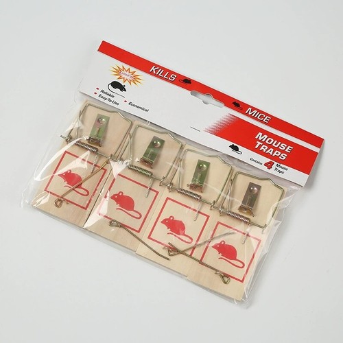 4wooden mouse traps snap - mouse,
