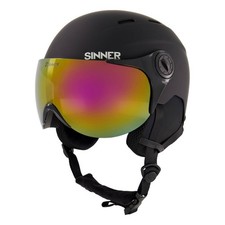 Sinner Typhoon Visor Ski Snowboarding Helmet Matt Black / Red