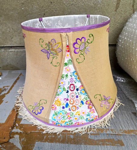 Embroidered floral fabric - embroidered,