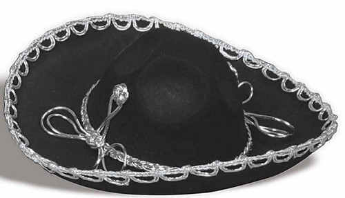 Black sombrero mexican - black,