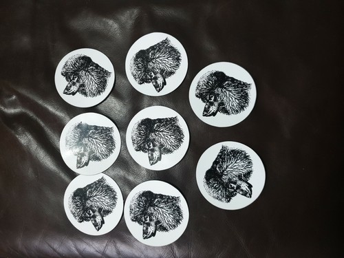 Poodle set magnets x 8 - -,
