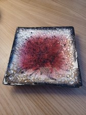Rare Vintage Emaux de Limoges Enamel Art Dish. Square. 
