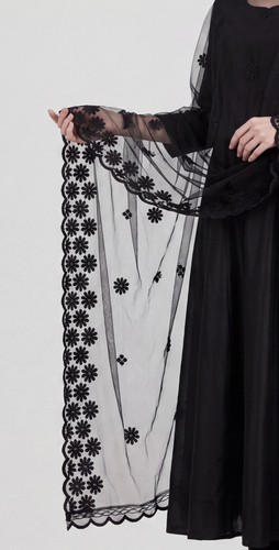 Women black chunni - black,