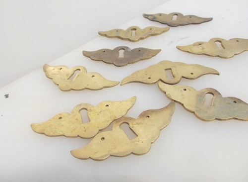 Brass escutcheon keyhole plate - escutcheon,