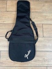 Black Fender Light Padded Backpack Style Electric Guitar Gig Bag w/ Logo