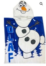 Disney Officiall Frozen Hooded Towel Poncho  Summer Kids Childrens Character New