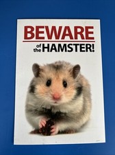 Beware Of The Hamster Door Cage Hutch Sign. Plastic 2009