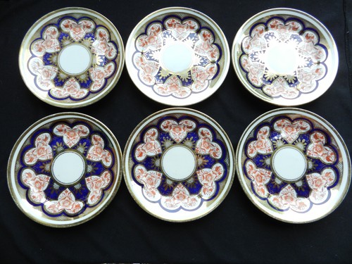 Set six antique wileman - six,