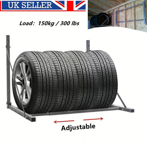 Foldable car tyre rack - car,