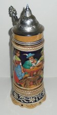 Vintage DBGM Musical Ceramic German Beer Stein Tankard  Wind Up