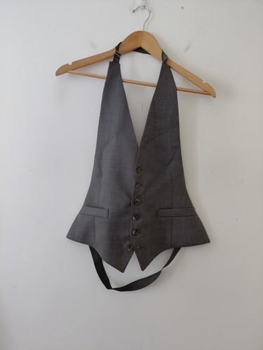 Moss bros waistcoat grey - bros,