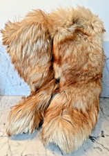 Vintage 1970's SABA Real Fur Yeti Boots Size 41/ UK 7- Made in Italy- Apres Ski!