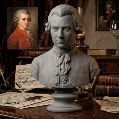 Mozart wolfgang bust - mozart,