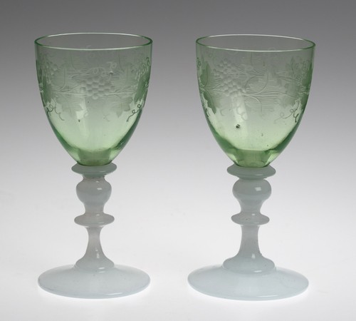 Pair antique wine glasses with - antique,