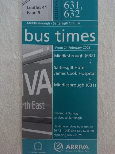 Arriva north east timetable - north,