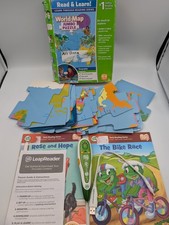 LeapFrog Tag Bundle - Pen - Charger - World Map Activity - Books - Tested Works