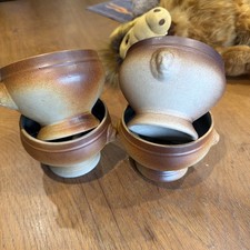 French Lion Head Bowls, Pair of Traditional French Onion Soup Bowls used