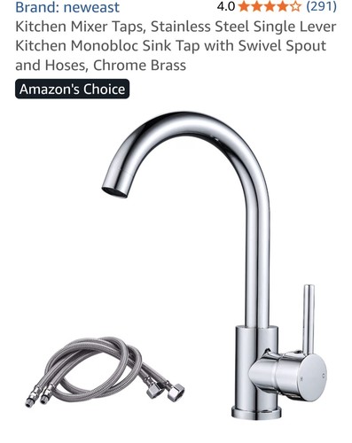 Kitchen mixer taps stainless - kitchen, taps,