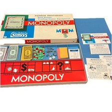 Vintage 1960s USA / UK Monopoly British Properties Dollar Prices Complete Rare