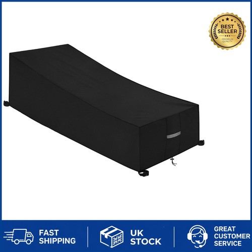 Black outdoor sun lounger - black,