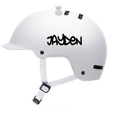 2 x Personalised Bike Helmet Name Stickers - Graffiti 2 Vinyl Decal BMX Kids