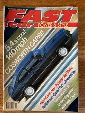Fast Car November 1990. Vauxhall Nova Ford RS Turbo Cosworth Capri