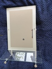 Small Wall Mirror With Glass Shelf And Chrome Fittings