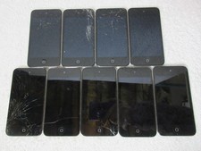 Lot of 9 8GB iPod Touch, Silver, Spares or Repairs, Broken Screens