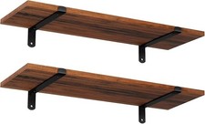 Floating Shelves set of 2 Decorative Retro Style Maximum Load 15 kg 60x20x7cm