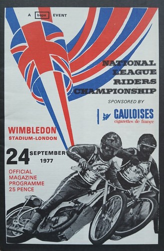 Wimbledon speedway programme - wimbledon,