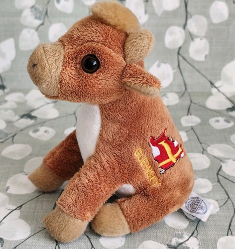 Guernsey cow 18cm - cow, brown