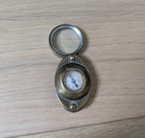 Antique brass compass - antique,
